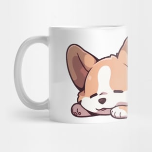 Cute Corgi Dog Sleeping Mug